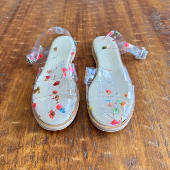 NEW Freda Salvador Sera Fisherman Sandal Floral PVC Size 8 - Picture 1 of 16